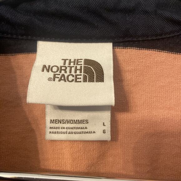 The North Face Rugby Shirt Mens Large Long Sleeve Polo Striped Heavy Retro 90’s - Picture 2 of 5